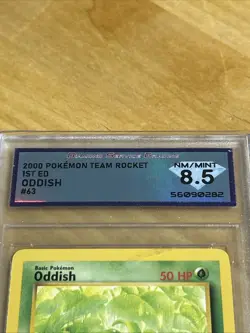 2000 Pokemon Team Rocket - 1st Edition Oddish 63/82 NM/Mint 8.5 - Image 3