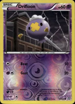 Drifloon 50/124 Reverse Holo BW Dragons Exalted Pokemon - Image 1