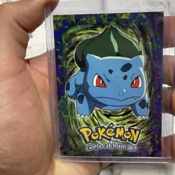 1999 Topps Pokemon Movie Edition Evolution Bulbasaur E1 Non Holo NM Blue Logo - Image 1