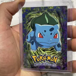 1999 Topps Pokemon Movie Edition Evolution Bulbasaur E1 Non Holo NM Blue Logo - Image 2