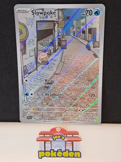 Pokemon TCG Slowpoke 204/198 S&V Base Set Illustration Rare NM (Corner Nick) - Image 1