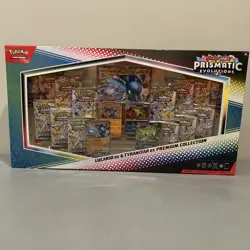 Pokemon TCG Prismatic Evolutions Lucario Ex + Tyranitar Ex Premium Collection - Image 1