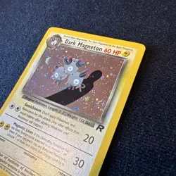2000 Pokemon TCG Team Rocket Unlimited Dark Magneton Holo Foil Wizards SWIRL 🌀 - Image 2