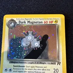 2000 Pokemon TCG Team Rocket Unlimited Dark Magneton Holo Foil Wizards SWIRL 🌀 - Image 5