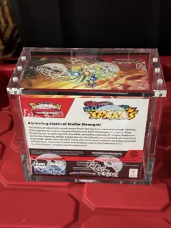 Pokemon Surging Sparks Booster Box New Factory Sealed With Acrylic Case Mint - Image 2