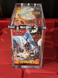 Pokemon Surging Sparks Booster Box New Factory Sealed With Acrylic Case Mint - Image 3