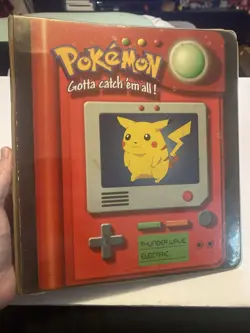 Vintage Pokemon Pikachu 3 Ring Binder - Gotta Catch 'Em All Nintendo 1999 - Image 1