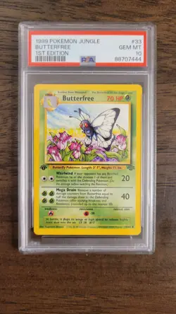 Pokemon Butterfree 33/64 Jungle 1st Edition PSA 10 - Image 1