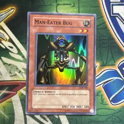 Yugioh! Man-Eater Bug LOB-108 Super Rare Unlimited NM - Image 1