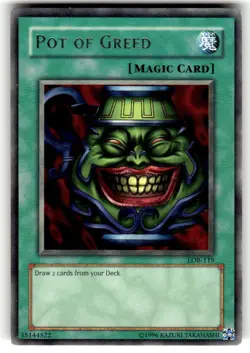 Yu-Gi-Oh! TCG Pot of Greed Legend of Blue Eyes White Dragon LOB-119 Unlimited LP - Image 1