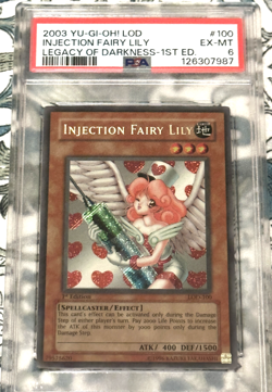 2003 Yu-Gi-Oh! Injection Fairy Lily LOD-100 1st Edition PSA 6 EX-MT - Image 1