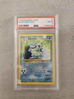 PSA 4 - Pokemon Card BLASTOISE - Unlimited Base Set - 2/102 - Image 1