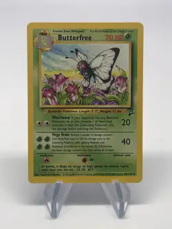Butterfree 34/130 - Uncommon - Vintage English Base Set 2 Pokemon Card - NM - Image 1