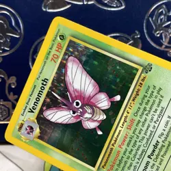 1999 Pokemon Venomoth Holo Rare 1st Edition Jungle 13/64 LP Card - Image 3