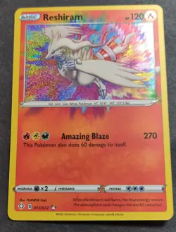 Reshiram 017/072 Shining Fates Holo Amazing Rare Pokemon Tcg Card Near Mint - Image 1