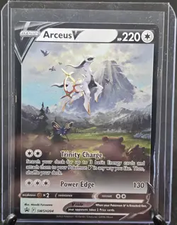Arceus V SWSH204 SWSH: Sword & Shield Black Star Promo Card Holo NM - Image 1