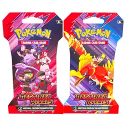 Pokemon TCG 2x Destined Rivals Sleeved Booster Pack Card Lot Bundle SV10 Sealed - Image 1