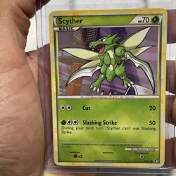 Pokemon Card HeartGold SoulSilver Undaunted 65/90 Scyther NM/MT 2010 Nintendo - Image 1