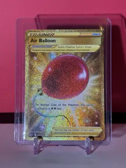 LP/NM Air Balloon Sword & Shield 213/202 Gold Secret Rare 2020 Pokemon Card - Image 1