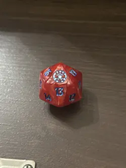 1x MTG Spiderman Gift Bundle Crystal Red Oversized D20 Die Dice counter - Image 1