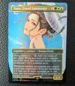 Yuna, Grand Summoner Borderless Foil Promo Magic The Gathering MTG Final fantasy - Image 1