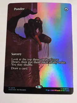 MTG - Ponder FOIL Borderless - Marvel Universe Spiderman - Image 1