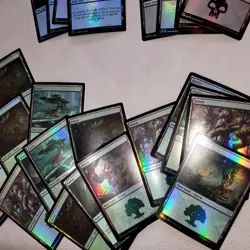 100 Foil Basic Lands Plains island Swamp Mountain Forest Mana Collection MTG - Image 5