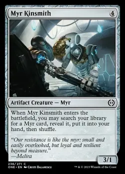 Hero Deal, English - 4 x MTG Myr Kinsmith Phyrexia: All Will Be One - Image 1