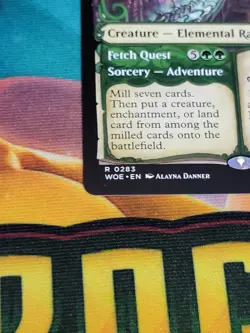C4525 MAGIC MTG WILDS OF ELDRAINE BRAMBLE FAMILIAR SHOWCASE #0283 NM RARE - Image 4
