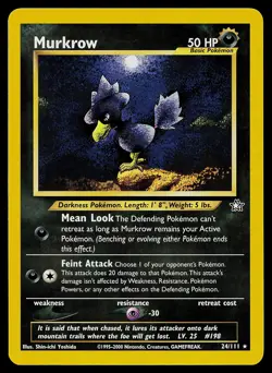 Pokemon Card - Murkrow Neo Genesis 24/111 Rare - Image 1