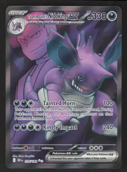 Team Rocket's Nidoking ex 216/182 Ultra Rare Pokemon SV10: Destined Rivals - Image 1