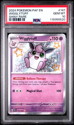 2024 POKEMON PAF EN-PALDEAN FATES SHINY RARE #147 WIGGLYTUFF PSA 10 - Image 1