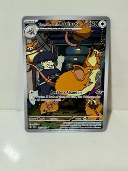 Pokemon Team Rockets Raticate Illustration Sv10: Destined Rivals 202/182 NM - Image 2