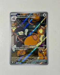 Pokemon Team Rockets Raticate Illustration Sv10: Destined Rivals 202/182 NM - Image 3