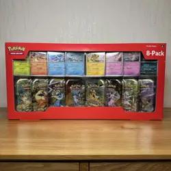 Pokemon TCG Prismatic Evolutions Costco 8 Pack Mini Tin Bundle - Brand New (A) - Image 1