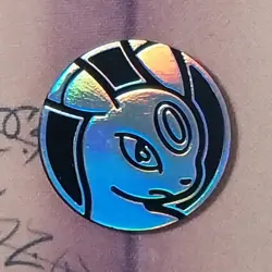Pokemon TCG Collectible Flip Coin, Umbreon Mirror Holo NM Regular Size - Image 1