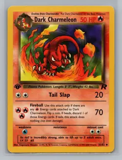 Pokemon Team Rocket 1st Edition Dark Charmeleon - LP #32/82 10740 - Image 1