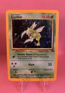 Pokemon TCG Scyther Jungle 10/64 Holo Unlimited Holo Rare LP+ ! - Image 2