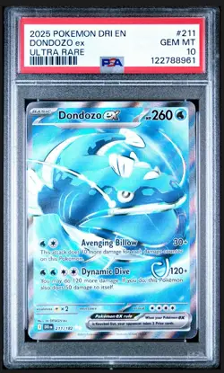 Pokemon Dondozo EX #211 PSA 10 Gem MT Destined Rivals Dri En - Image 1