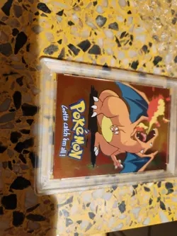 1999 Topps Pokemon 1st Print Blue Label Charizard 6 Movie Edition Foil E6 PSA 9 - Image 3