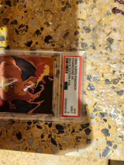 1999 Topps Pokemon 1st Print Blue Label Charizard 6 Movie Edition Foil E6 PSA 9 - Image 4