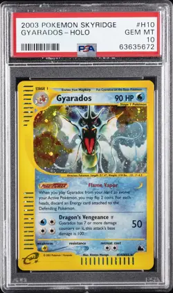 2003 POKEMON SKYRIDGE #H10 GYARADOS-HOLO PSA 10 - Image 1