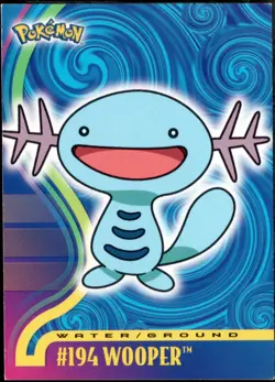 2001 Topps Pokemon Topps Johto Series 1 Non Holo Foil #194 Wooper - Image 1
