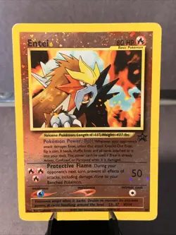 Pokemon TCG Entei 34 Reverse Holo Black Star Promo Set 2001 Neo VTG WOTC - Image 1