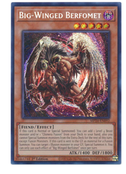 Big-Winged Berfomet - MP24-EN092 - Prismatic Secret Rare YuGiOh - Image 1