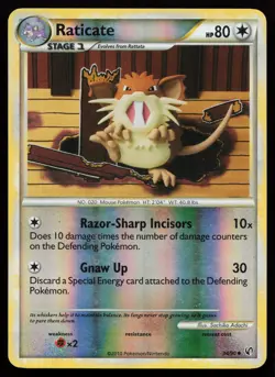 Raticate 34/90 Uncommon Undaunted Reverse Holo Pokemon Card - Image 1