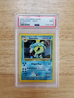Pokemon PSA 9 MINT 2000 Gyarados Base Set 2 Holo Card - Image 1