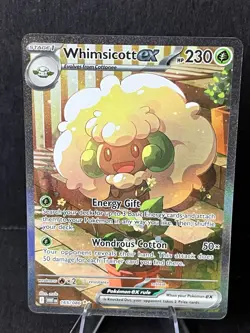 Pokemon TCG Whimsicott EX Scarlet & Violet White Flare Card 165/086 - Image 1