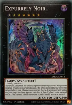 AMDE-EN018 EPURRELY NOIR SUPER RARE 1ST EDITION YuGiOh CARD - Image 1