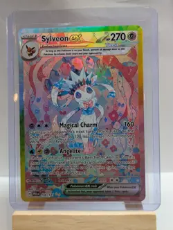 Custom Fan Art Sylveon EX Tera High Quality Custom Card Foil Finish Full Art - Image 3